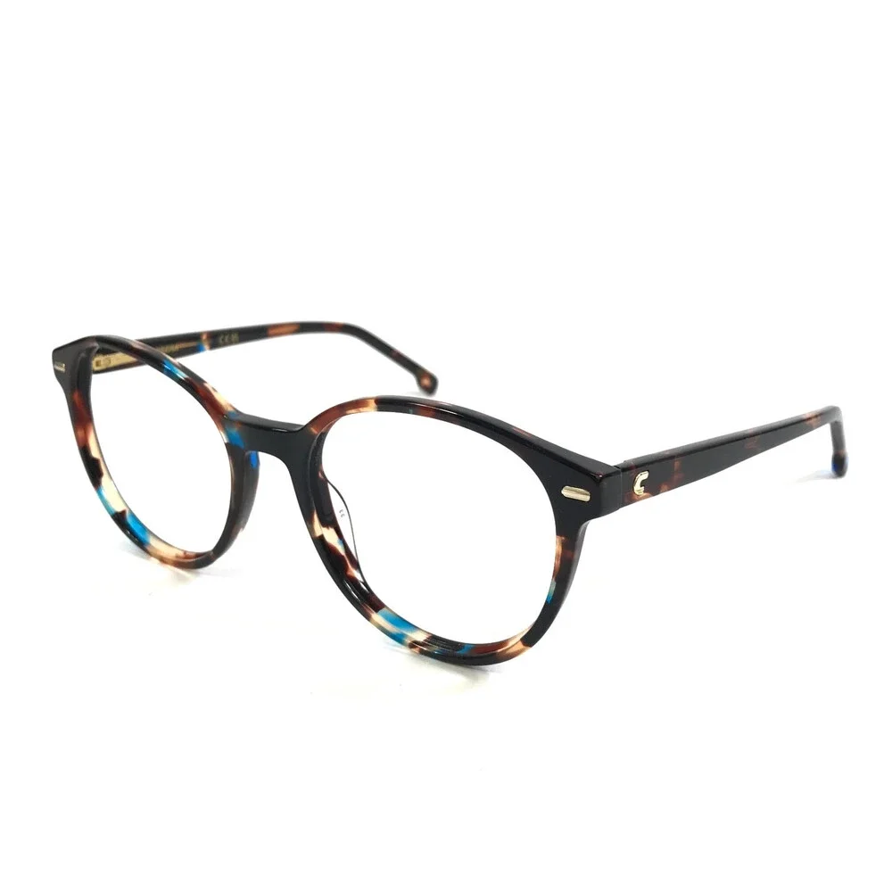 Carrera Eyeglasses Frames 3010 JBW Tortoise Brown Blue Round Full Rim 52-18-140